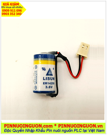 Lisun ER14250 (Dây zắc cắm); Pin nuôi nguồn Lisun ER14250 lithium 3.6v 1/2AA 1200mAh chính hãng 